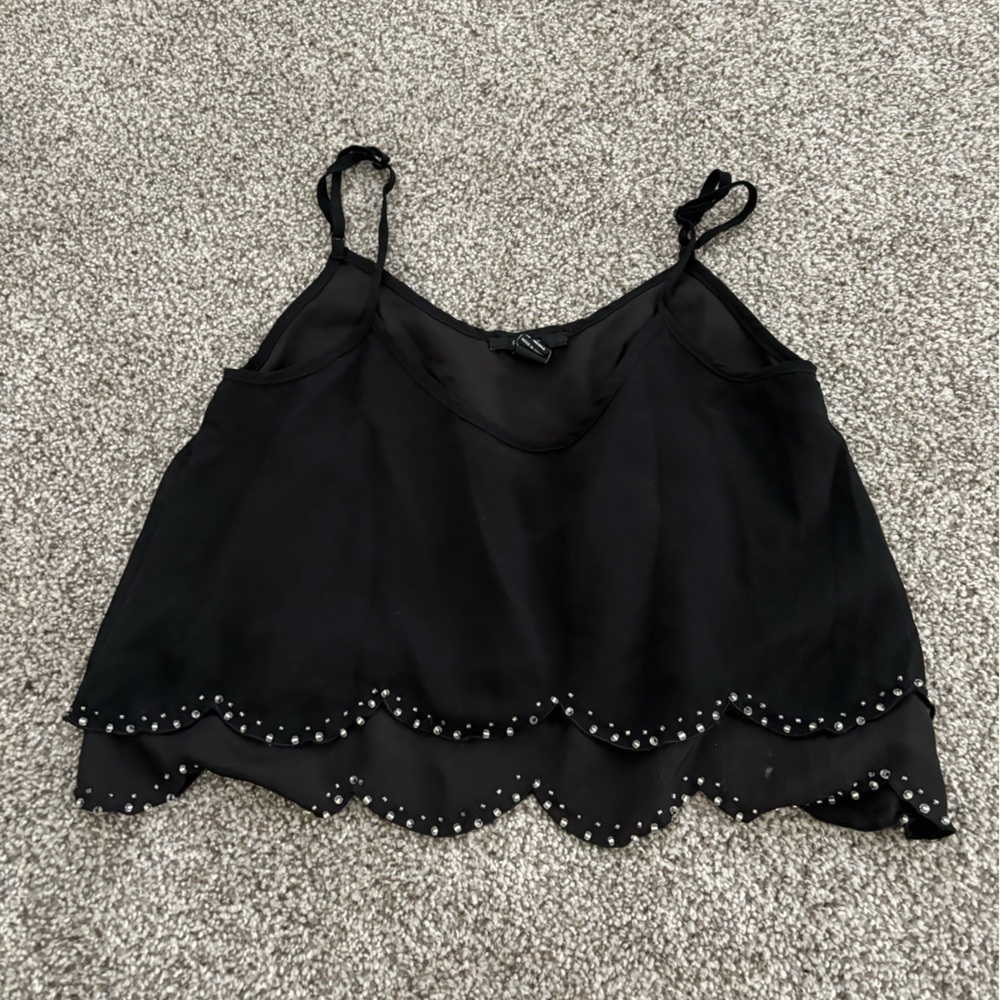 Black Jeweled Crop top